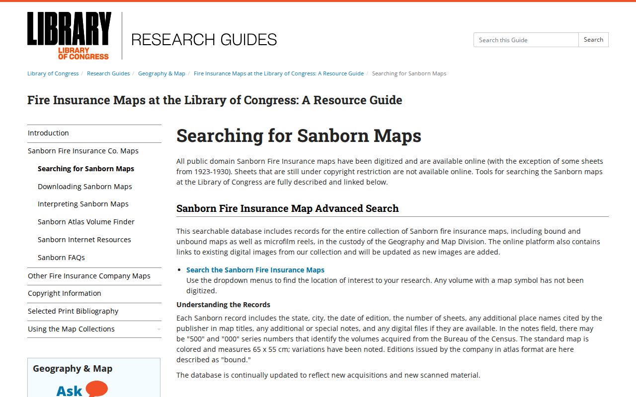 La Quinta city directory research using the Sanborn map search guide