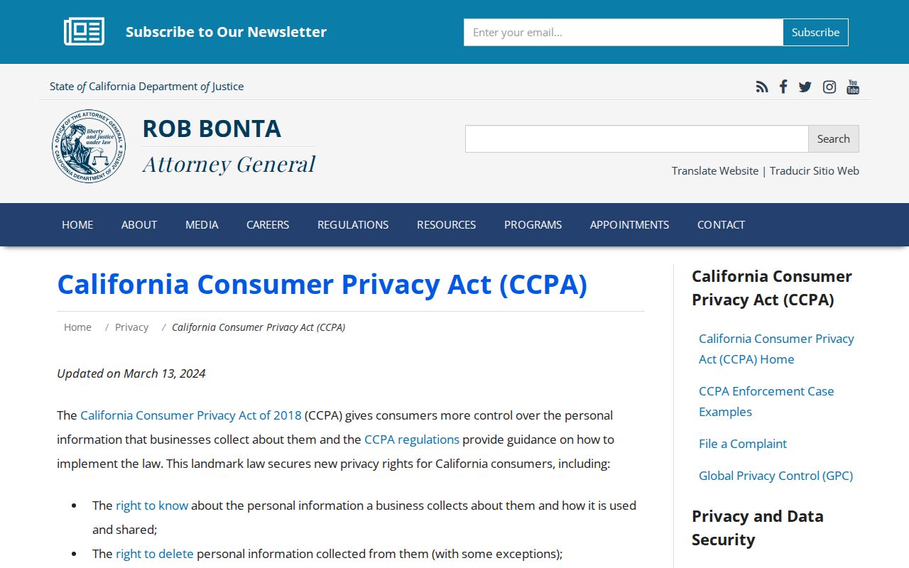 La Quinta neighbors research using California consumer privacy rights