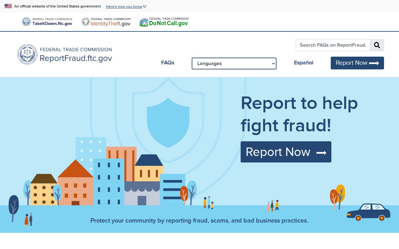 La Quinta neighbors research using the FTC ReportFraud portal