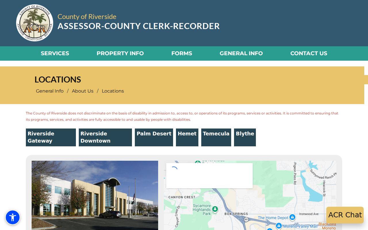 La Quinta previous residents research using Riverside ACR office locations
